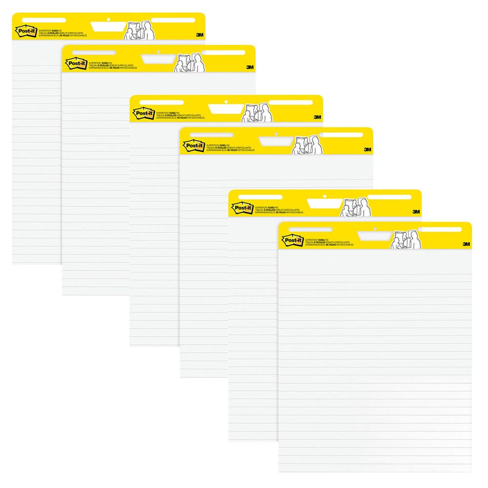 Image for Post-it® Easel Pad 561WL, VAD 6PK, 25 in x 30 in (65.3 cm x 76.2 cm) from School Specialty