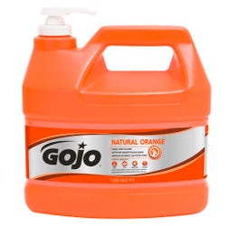 Gojo Heavy Duty Pumice Hand Cleaner with Baby Oil, 1 gal, Citrus Scent, Natural Orange, Item Number 1119557