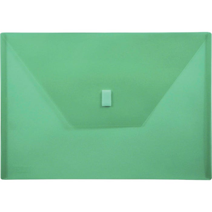 LION Design-R Line Poly Envelopes with Hook and Loop Closure, 13 x 9-3/8 Inches, Green