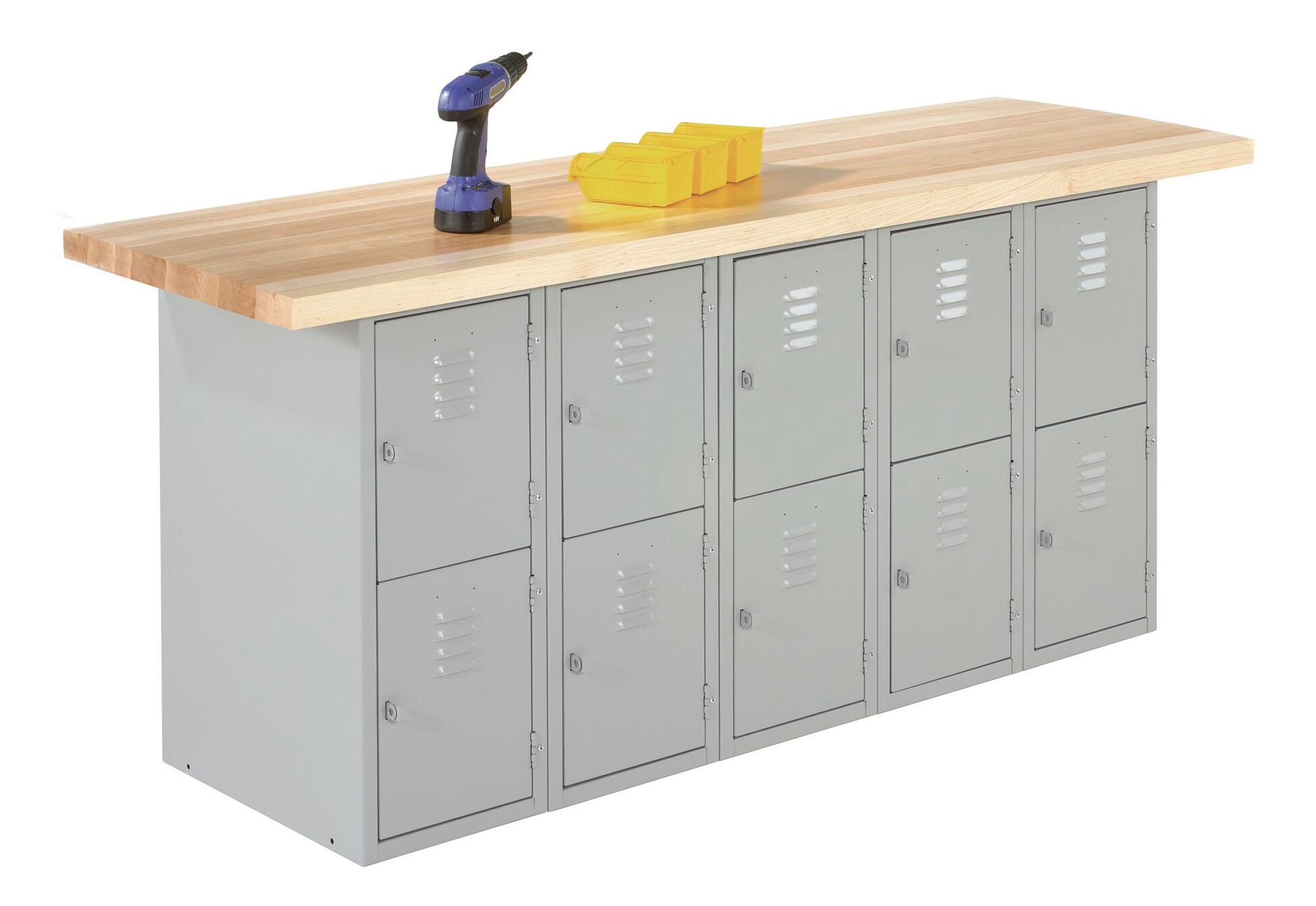 Diversified Woodcrafts Wall and Island Bench, 72 x 24 x 32-3/4 Inches, Gray Finish 1135396