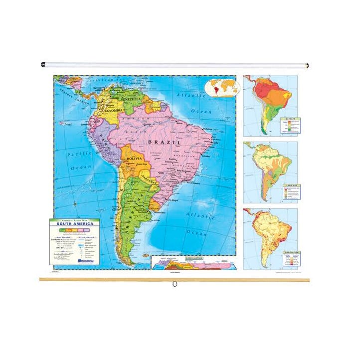 Nystrom Political Relief Map, South America