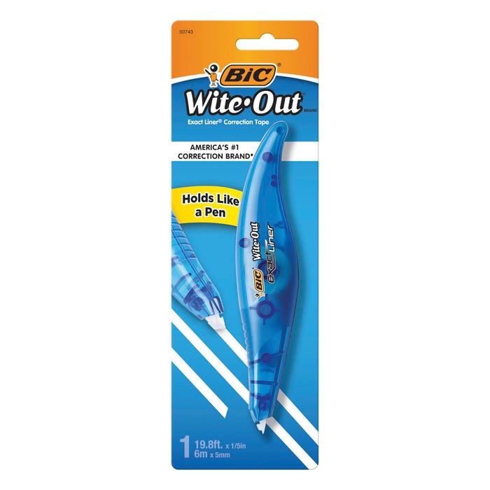 BIC Wite-Out Exact Liner Correction Tape, White