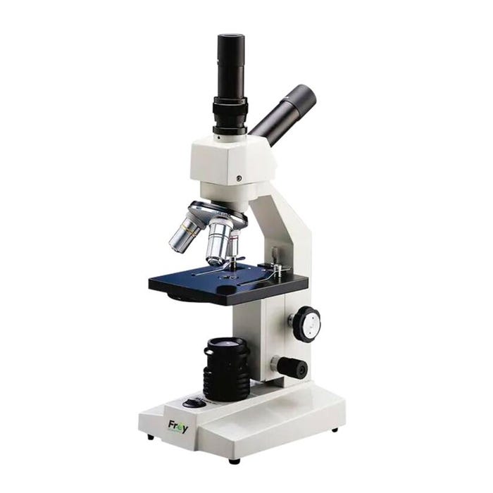 Frey Scientific Compound Dual-Head Student Microscope with Clips Stage and Disc Diaphragm