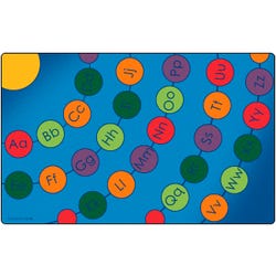 Carpets for Kids Premium Radiating Alphabet Circles Carpet, Rectangle 4002309