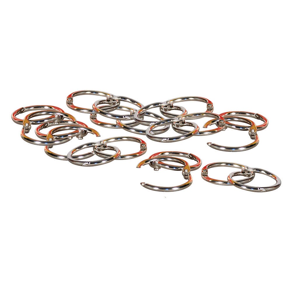 Image for School Smart Loose Leaf Rings, 1 Inch, Nickel Plated Steel, Pack of 100 from School Specialty