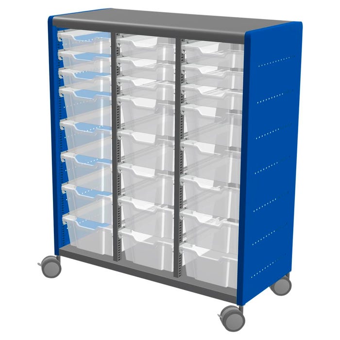 Classroom Select Geode Tall Cabinet, Triple Wide with Totes