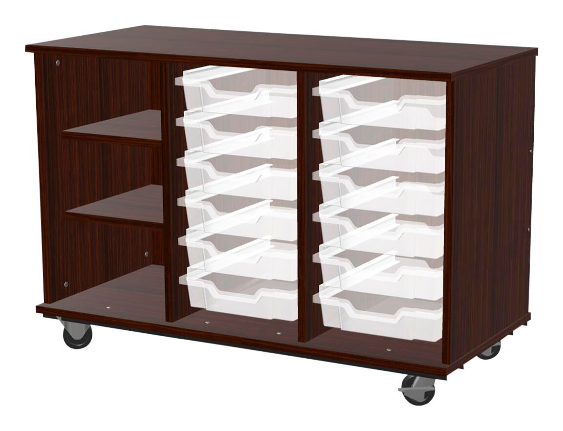 Classroom Select Expanse Series Mobile Tote Storage Rail, 12 Totes, 44 x 20 x 30 Inches 4001279