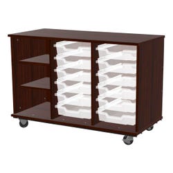 Classroom Select Expanse Series Mobile Tote Storage Rail, 12 Totes, 44 x 20 x 30 Inches 4001279