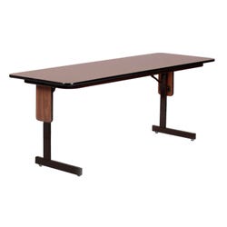 Correll Rectangle Laminate Top Panel Leg Seminar Table 4000437