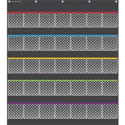 Teacher Created Resources 35 Pocket Polka Dots Storage Chart, Black, Item Number 1570374