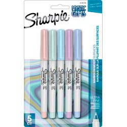 Sharpie Permanent Markers, Ultra Fine Point, Assorted Mystic Gem Colors, Set of 5 2086831