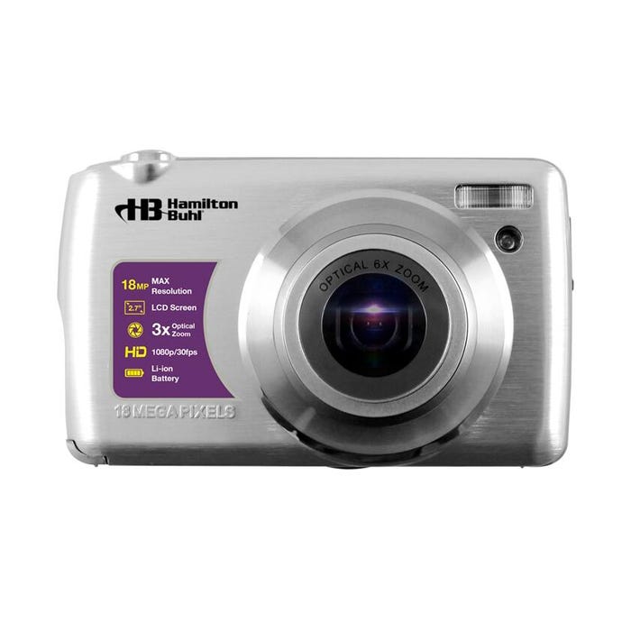 HamiltonBuhl VividPro Digital Camera, 18 Megapixel, Silver