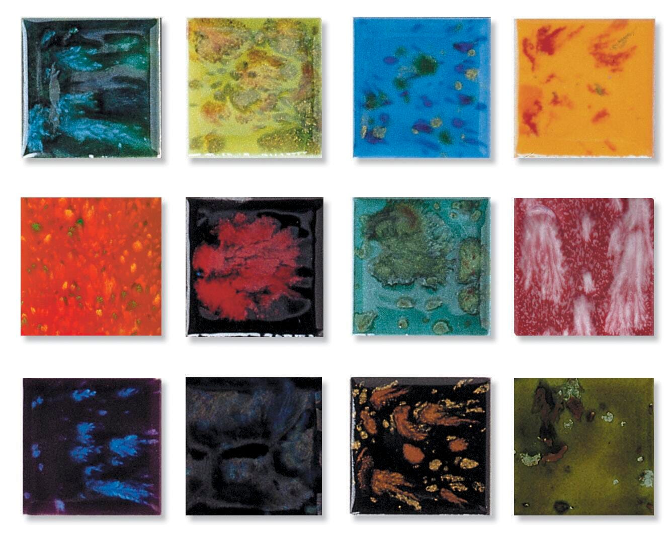 Sax True Flow Colorburst Glazes, Assorted Colors, 4 Ounces, Set of 12 246896