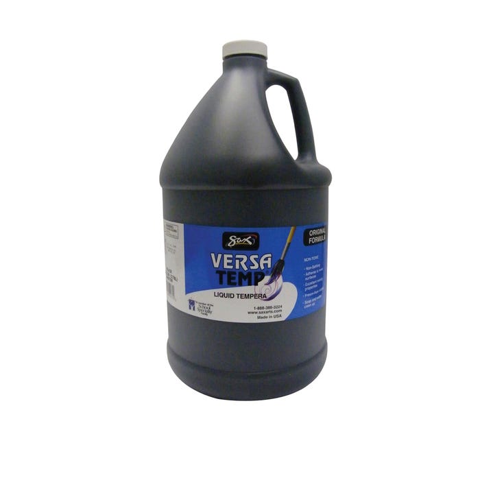 Sax Versatemp Heavy-Bodied Tempera Paint, 1 Gallon, Black