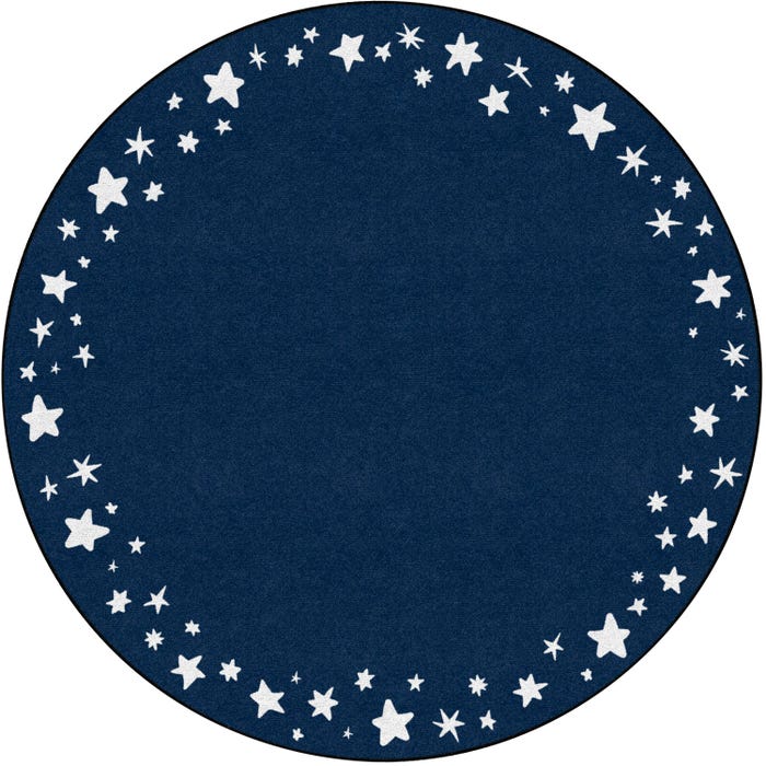 Childcraft Star Bright Border Carpet, Round