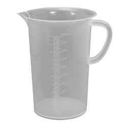Frey Scientific Low Form Beaker with Handle, 2000 Milliliters, Polypropylene, Item Number 594519