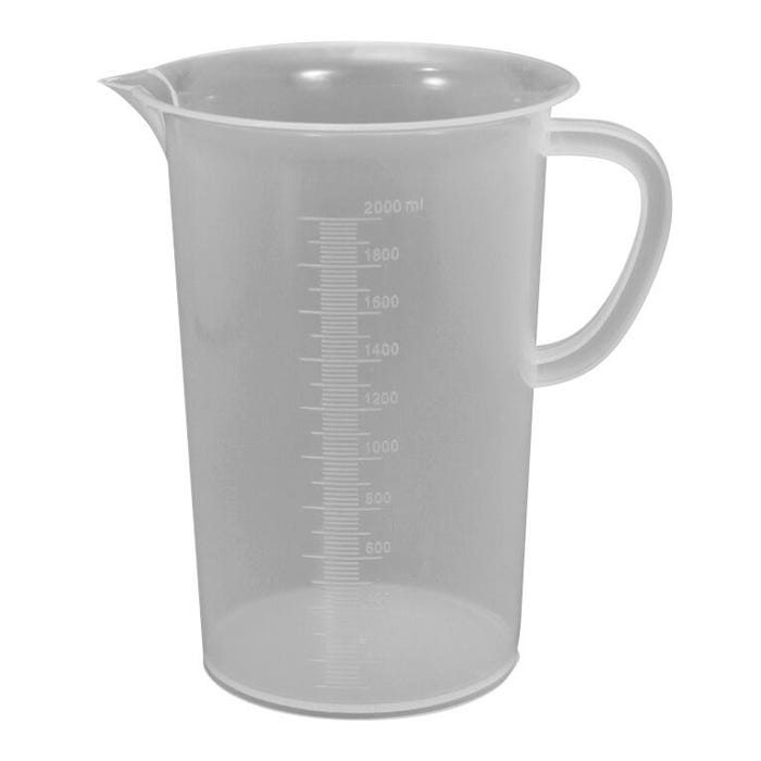 Frey Scientific Low Form Beaker with Handle, 2000 Milliliters, Polypropylene