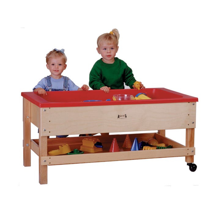 Jonti-Craft Toddler Sand and Water Sensory Table with Shelf and Cover, 42 x 23 x 20 Inches