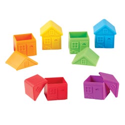Learning Resources All About Me Sort & Match Houses, Assorted Colors, Set of 6 2028144