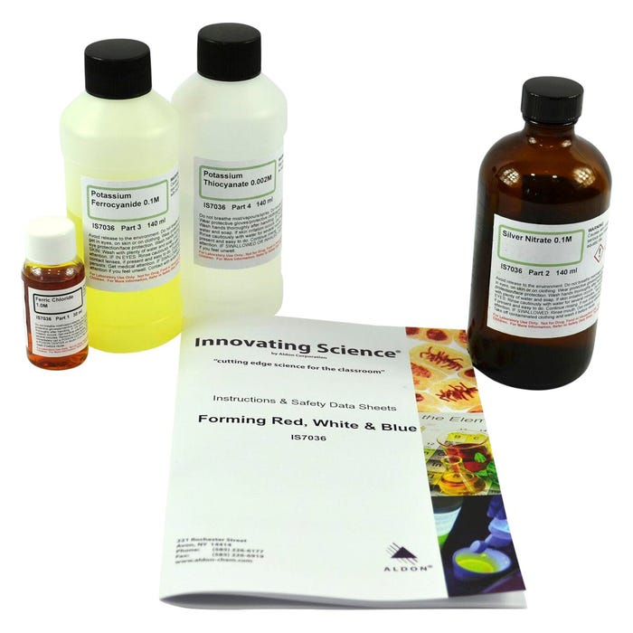 Innovation Science Forming Red White and Blue Chemical Demonstration Kit