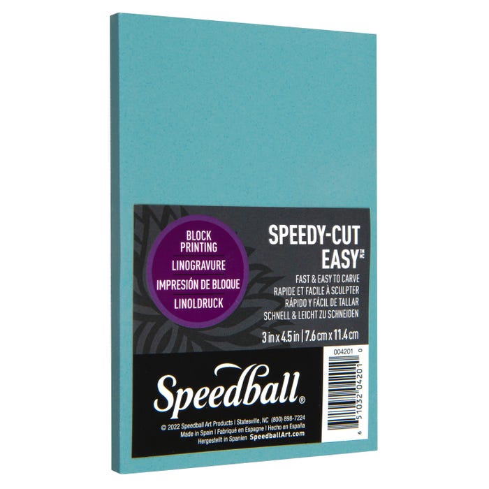 Speedball Speedy-Cut Easy Block, 3 x 4-1/2 Inches, Blue