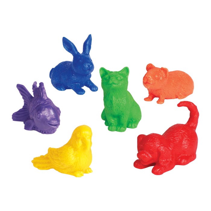 Learning Resources Pet Counters, Assorted Colors, Set of 72