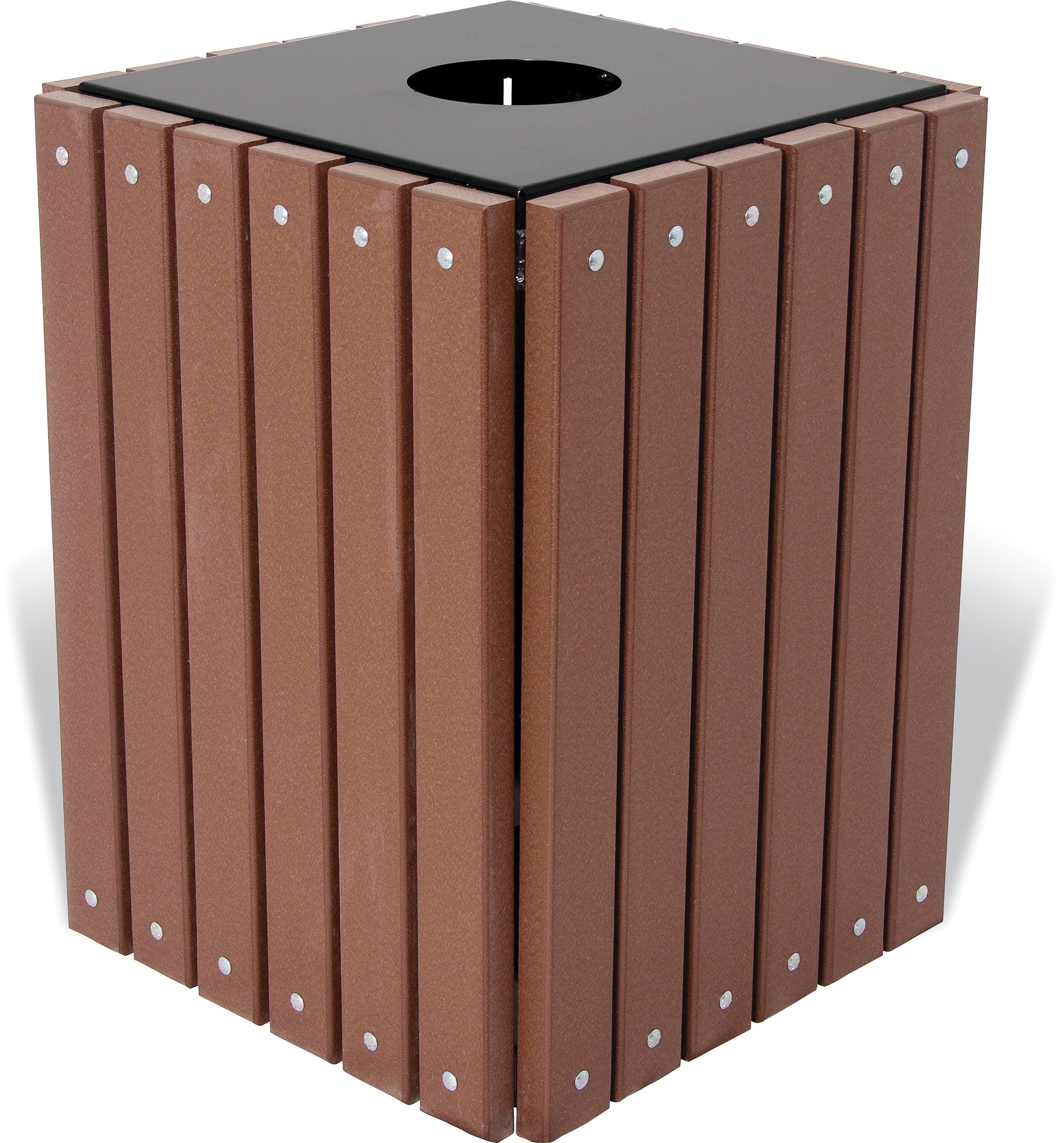 UltraSite 952 Series 2 x 4 Recycled Plastic Square Trash Receptacle 4001818