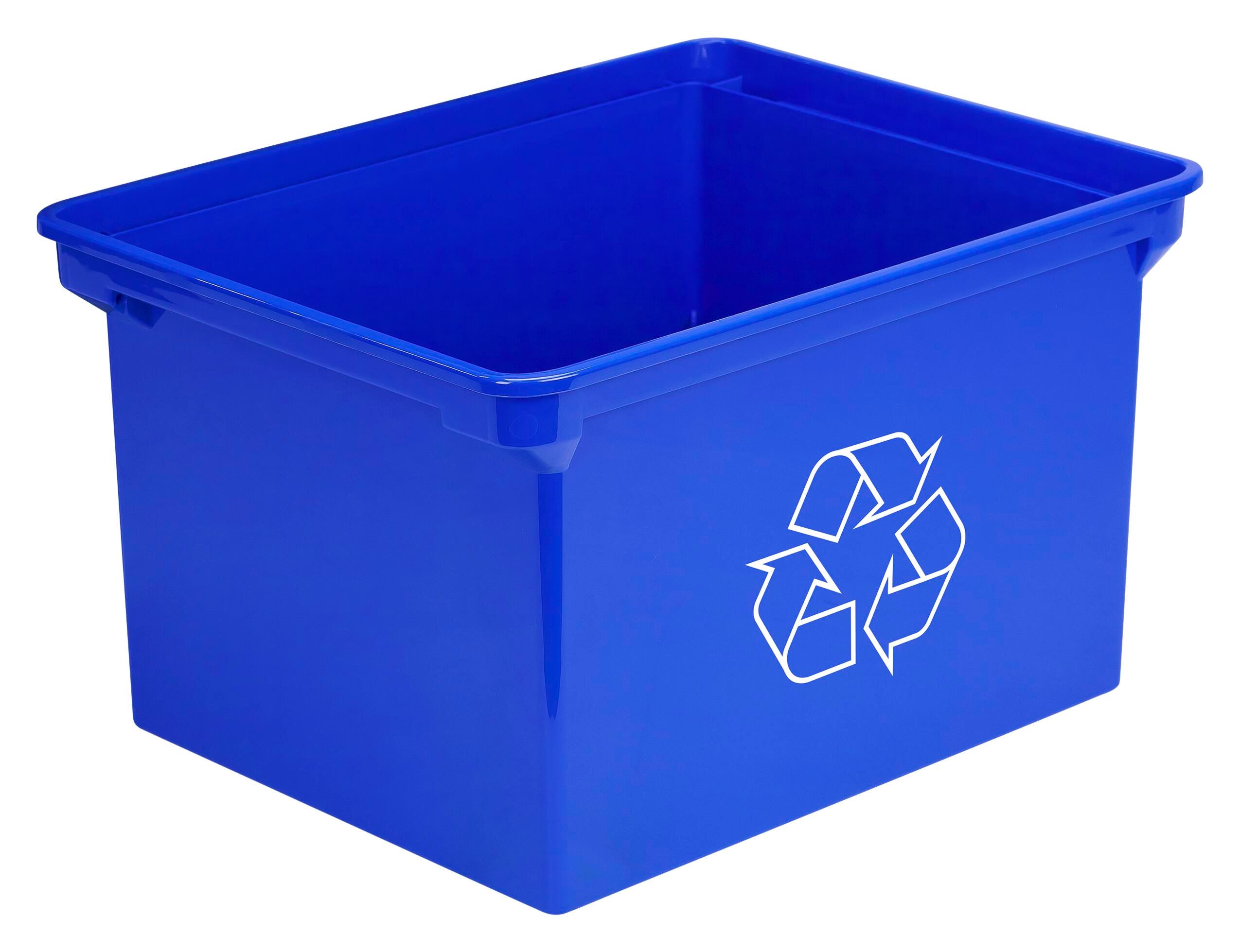School Smart Recycle Bin, 9 Gallon, Blue 2003503