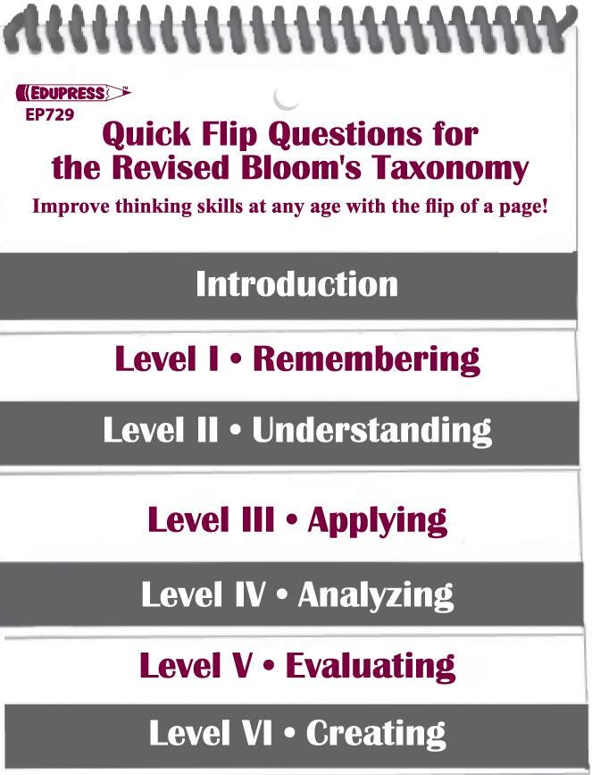 Edupress Quick Flip Questions for the Revised Bloom's Taxonomy 088891