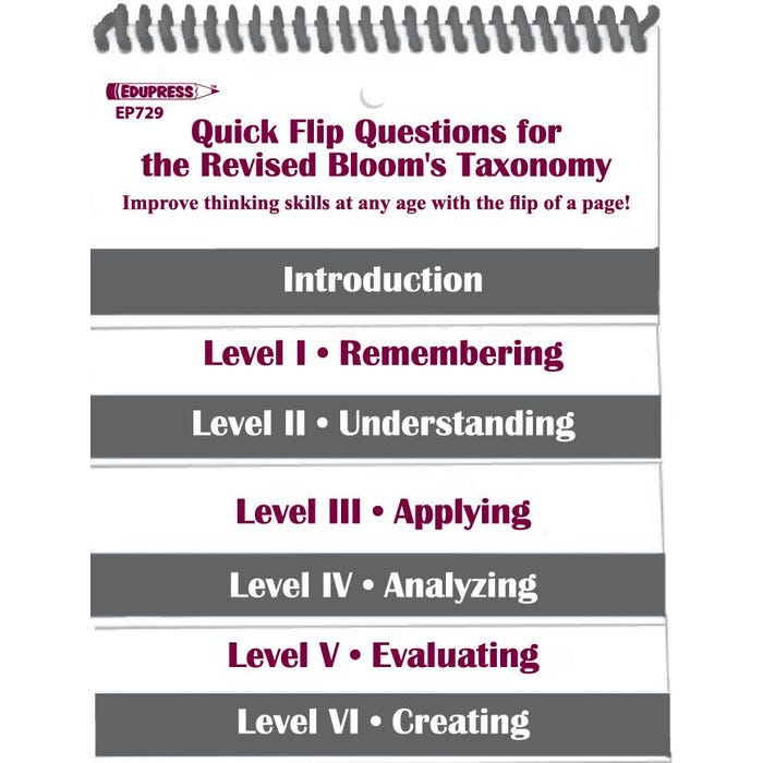 Edupress Quick Flip Questions for the Revised Bloom's Taxonomy