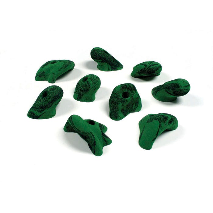 Everlast Groperz Beginner Hand Holds, Set of 10, Green/Black