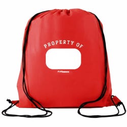 FlagHouse Drawstring Backpack, 14 x 17 Inches, Red