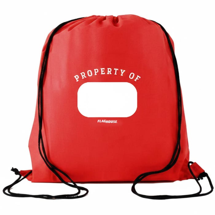 FlagHouse Drawstring Backpack, 14 x 17 Inches, Red