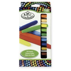 Royal Brush Hexagonal Oil Pastels, Assorted Colors, Set of 12