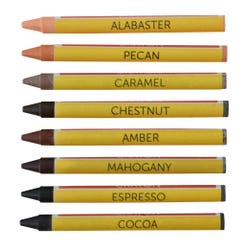 Image for School Smart Crayons, Standard Size, Assorted Multicultural Colors, Set of 8 from School Specialty