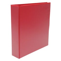 School Smart Polypropylene D-Ring Binder, 2 Inches, Red 2138588