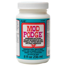 Mod Podge Waterbase Sealer Dishwasher Safe, Glossy Finish, 8 Ounces, Item Number 2088568