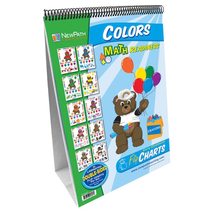 NewPath Learning All About Colors Write-On/Wipe-Off Flip Chart Set, Grades PreK to 2