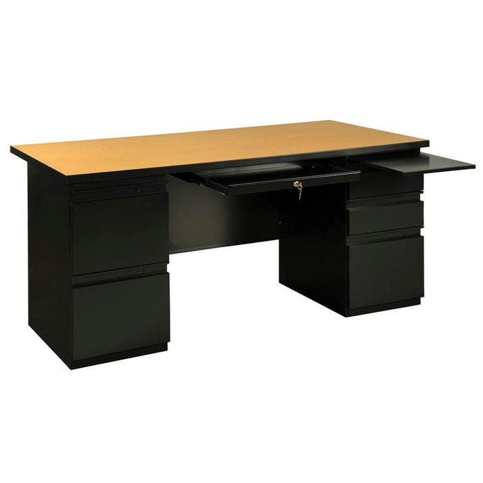 Classroom Select Teacher Desk, Double Pedestal