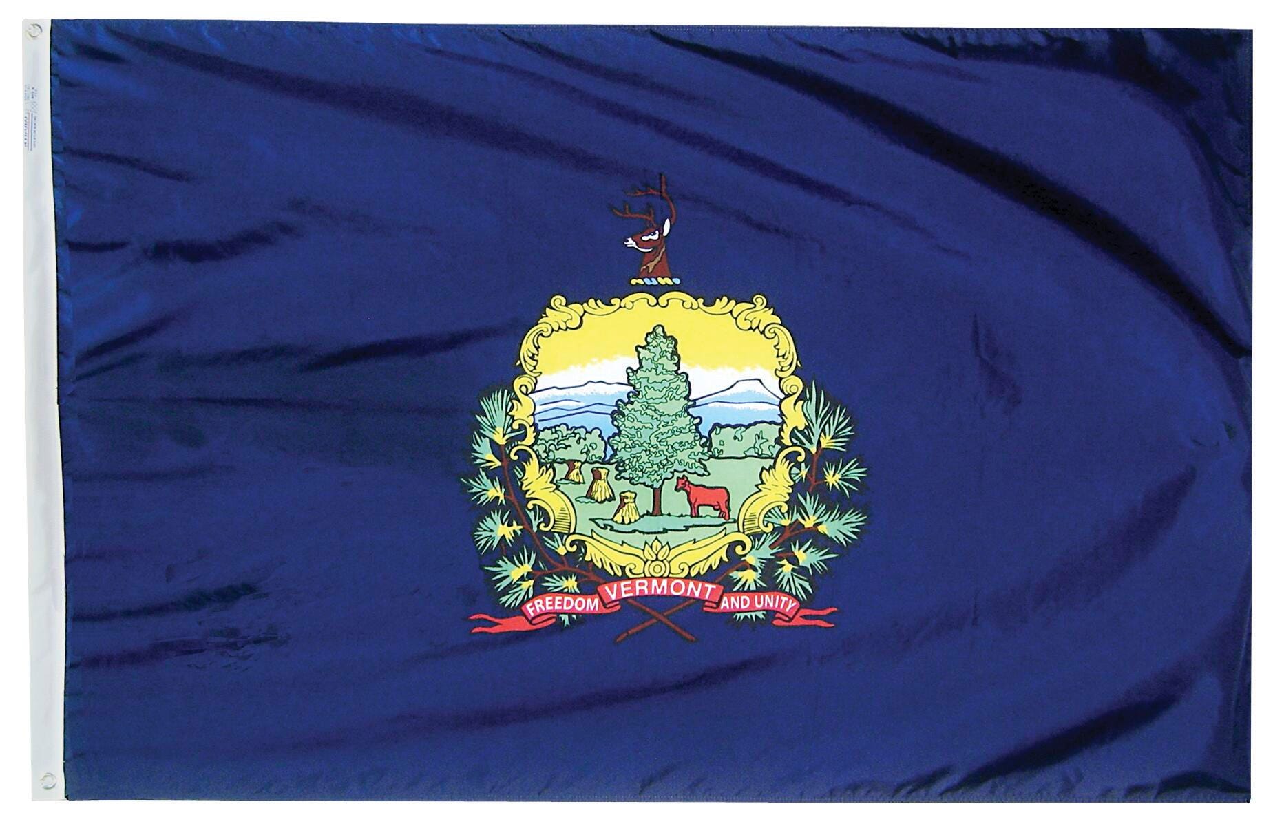 Image for Annin Vermont State Flag, Heavy Weight Nylon, Outdoor, 3 x 5 Feet from School Specialty