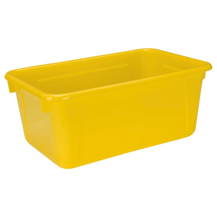 School Smart Storage Bin, 7-7/8 x 12-1/4 x 5-3/8 Inches, Yellow