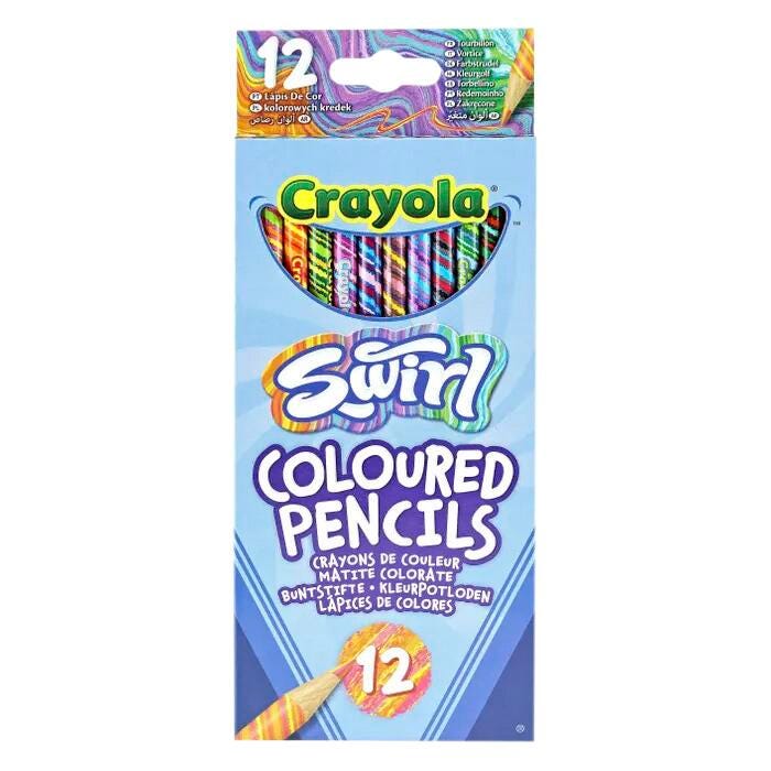 Crayola Swirl Colored Pencils, Assorted Colors, Set of 12
