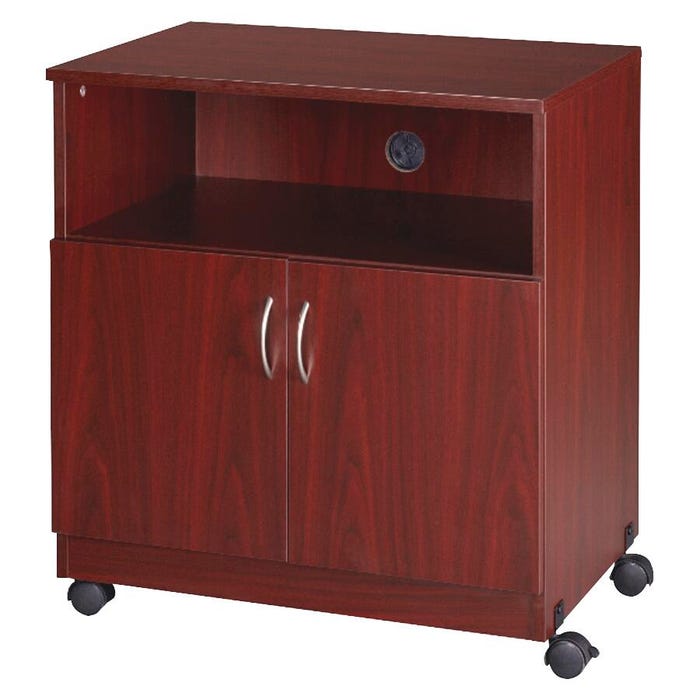 LORELL Mobile Machine Stand with Shelf, 28 X 19-3/4 X 30-1/2 in, Mahogany
