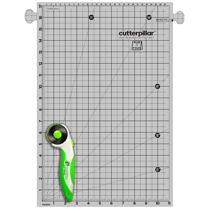 Cutterpillar Flip and Fold 48 Self-Healing Cutting Mat