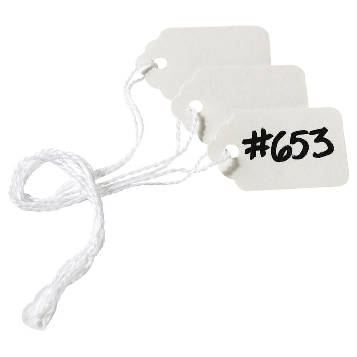 Avery Cotton Polyester Smooth Surface Strung Marking Tag with String, 3-1/4 x 1-15/16 Inches, White, Pack of 1000