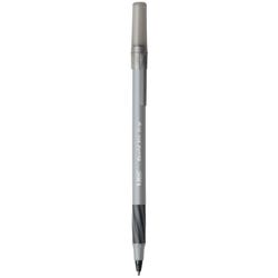 BIC Round Stic Xtra Comfort Ballpoint Pens, Medium Point, Black, Pack of 12 038403