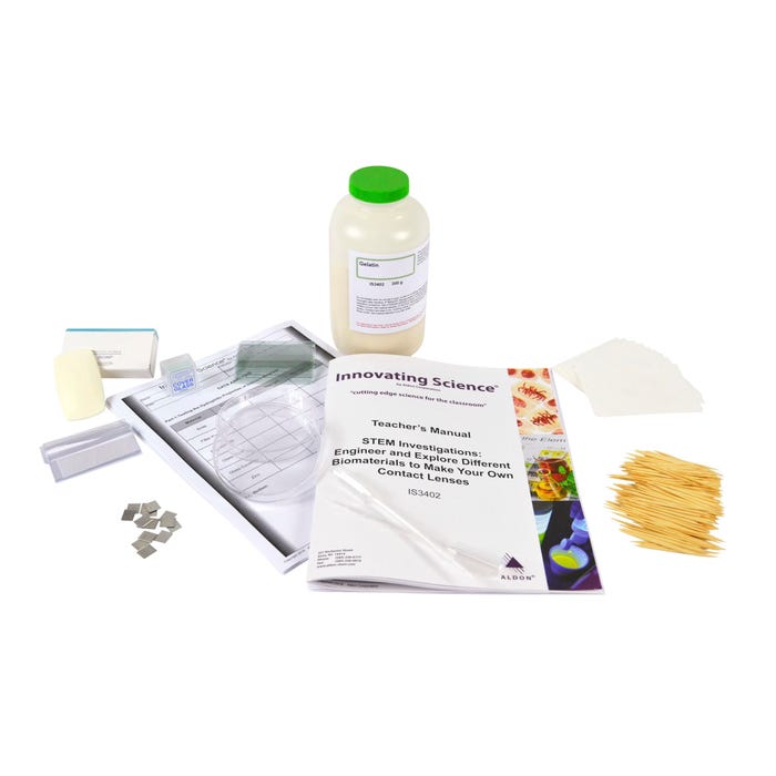 Innovating Science STEM Investigations, Biomaterials to Make Your Own Contact Lenses