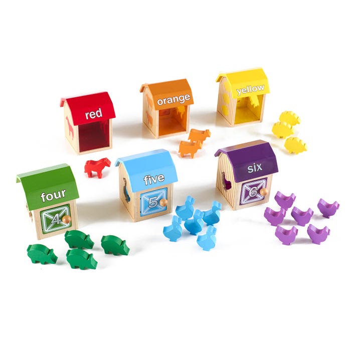 Guidecraft Barnyard Activity Boxes, 27 Pieces
