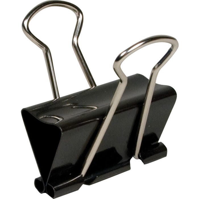Delta Education Binder Clips, Medium, 1 1/4 Inch, Pack of 24