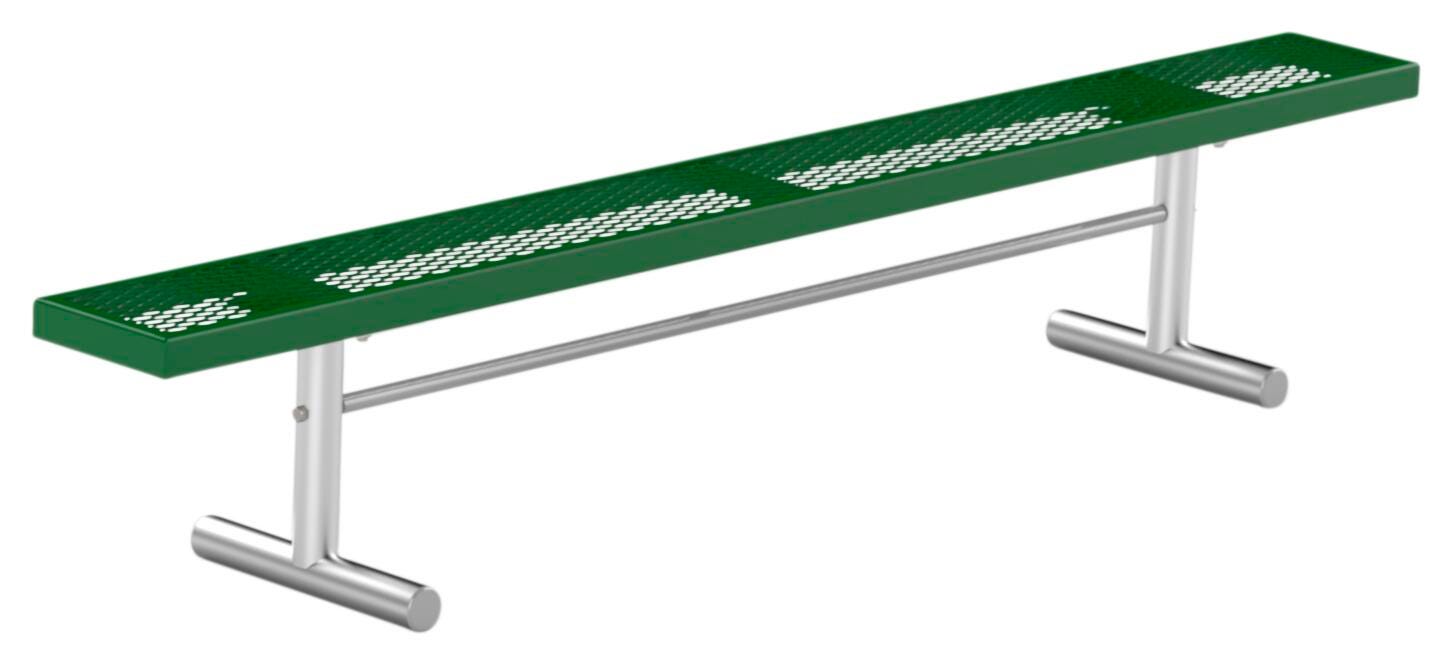 Kay Park-Rec Portable Bench without Back, Plastisol Coated 4001330